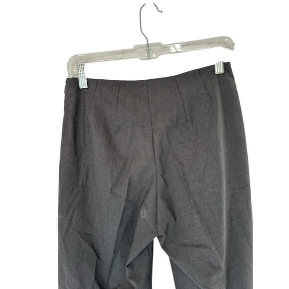 Brunello Cucinelli Gray Work Wool Blend Straight Leg Dress Trouser Pant Size 4 - Picture 9 of 13